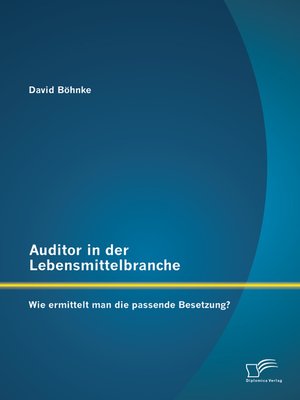 cover image of Auditor in der Lebensmittelbranche